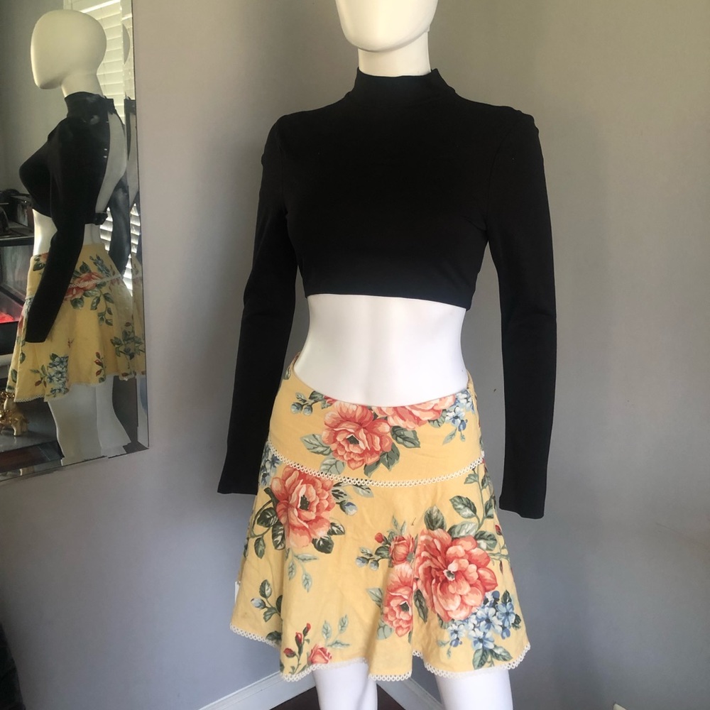Floral skirt with crop top